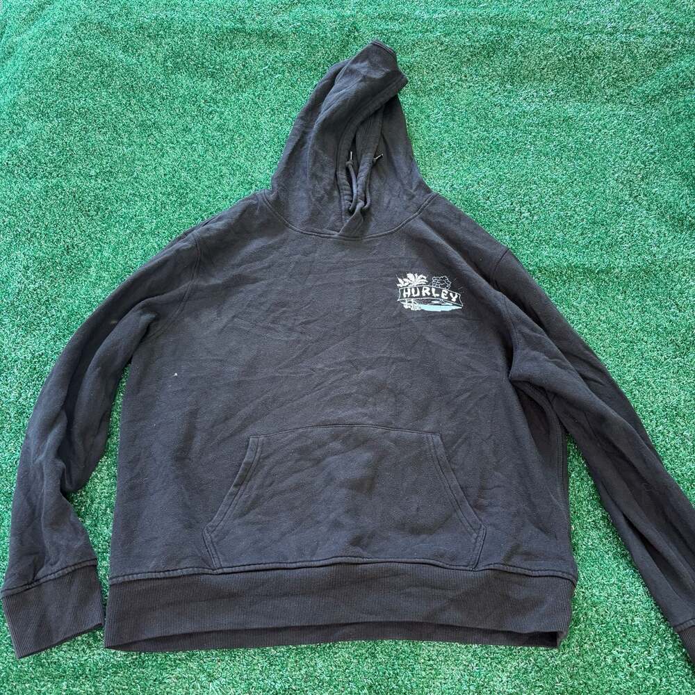 Hurley Surf Club Graphic Pullover Hoodie - Black